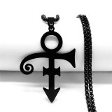 Stainless Steel Cross Couple Love Symbol Pendant Necklace