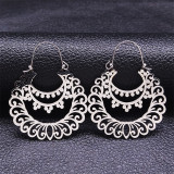 Stainless steel hollow pattern earrings