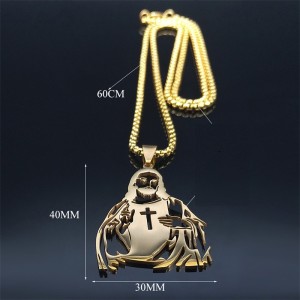 Stainless steel cross pendant necklace