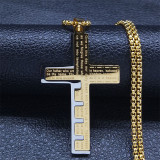 Stainless steel cross pendant necklace