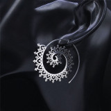 Stainless steel hollow pattern earrings