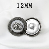 12MM Metal Design Sensory Water Diamond snap button charms