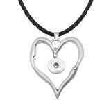 Elephant Owl Dragonfly wings Love Flower Pendant Leather Chain Necklace fit 20MM chunks snaps jewelry