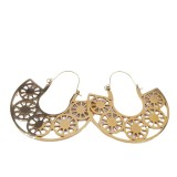 Stainless steel hollow pattern earrings