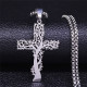 Stainless Steel Life Tree Cross Pendant Necklace