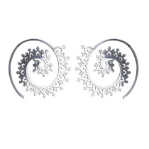 Stainless steel hollow pattern earrings