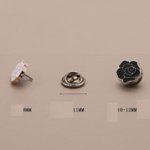 10pcs/lot 12MM Neckline anti slip pearl flower drop alloy button sewn button coat sweater shirt cardigan decorative button detachable button brooch