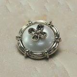 22MM Metal Clover flower snap button charms