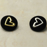 22MM Metal love snap button charms