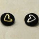 22MM Metal love snap button charms