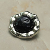 22MM Metal flower snap button charms