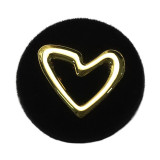 22MM Metal love snap button charms