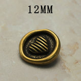 12MM Metal love snap button charms