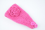 Warm Camellia Flower Headband Knitted Woolen Hair Band Ear Protector Headcover Hair Accessories