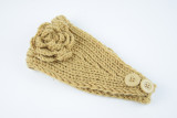 Warm Camellia Flower Headband Knitted Woolen Hair Band Ear Protector Headcover Hair Accessories