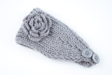 Warm Camellia Flower Headband Knitted Woolen Hair Band Ear Protector Headcover Hair Accessories