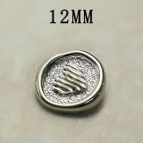 12MM Metal love snap button charms