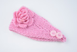 Warm Camellia Flower Headband Knitted Woolen Hair Band Ear Protector Headcover Hair Accessories