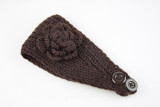 Warm Camellia Flower Headband Knitted Woolen Hair Band Ear Protector Headcover Hair Accessories