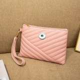 Embroidered mobile phone bag, fashionable handheld bag fit 20MM Snaps button jewelry wholesale
