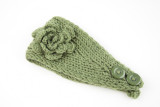 Warm Camellia Flower Headband Knitted Woolen Hair Band Ear Protector Headcover Hair Accessories
