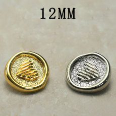 12MM Metal love snap button charms
