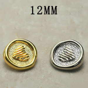 12MM Metal love snap button charms