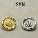 12MM Metal love snap button charms