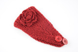 Warm Camellia Flower Headband Knitted Woolen Hair Band Ear Protector Headcover Hair Accessories