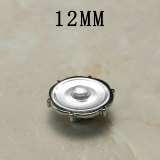 12MM Metal Clover flower snap button charms