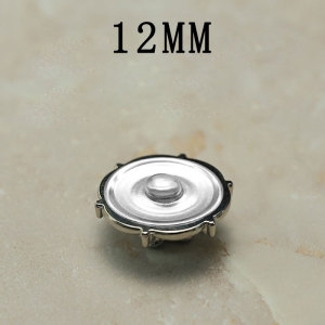 12MM Metal Clover flower snap button charms