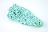 Warm Camellia Flower Headband Knitted Woolen Hair Band Ear Protector Headcover Hair Accessories