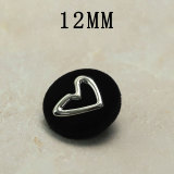 12MM Metal love snap button charms