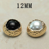 12MM Metal pearl snap button charms