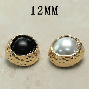 12MM Metal pearl snap button charms