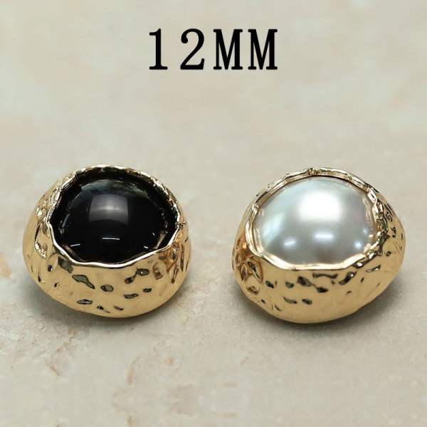 12MM Metal pearl snap button charms