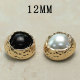 12MM Metal pearl snap button charms