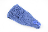 Warm Camellia Flower Headband Knitted Woolen Hair Band Ear Protector Headcover Hair Accessories