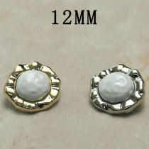 12MM Metal flower snap button charms
