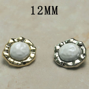 12MM Metal flower snap button charms