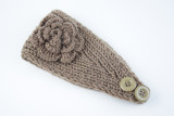 Warm Camellia Flower Headband Knitted Woolen Hair Band Ear Protector Headcover Hair Accessories