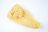 Warm Camellia Flower Headband Knitted Woolen Hair Band Ear Protector Headcover Hair Accessories