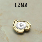 12MM Metal love snap button charms