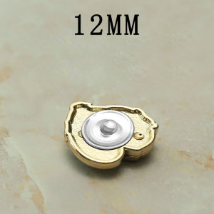 12MM Metal love snap button charms