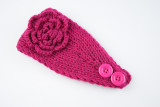 Warm Camellia Flower Headband Knitted Woolen Hair Band Ear Protector Headcover Hair Accessories