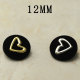 12MM Metal love snap button charms