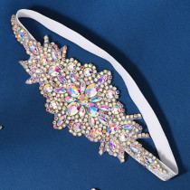 Christmas Makeup Ball Hair with Notes and Diamond Chain Party elasticity Headwear
