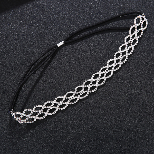 Christmas Makeup Ball Hair with Notes and Diamond Chain Party elasticity Headwear