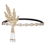 Christmas Makeup Ball Hair with Notes and Diamond Chain Party elasticity Headwear