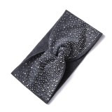 Hot Diamond Band Cross Wide Edge Elastic Rhinestone Hair Band Fashion Shining Diamond